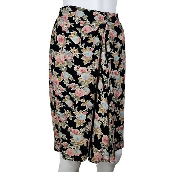 Vintage Carole Little Knee Length Rayon Skirt Size 6 Small - Picture 4 of 8